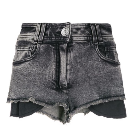 Balmain Pants - Balmain frayed hem shorts